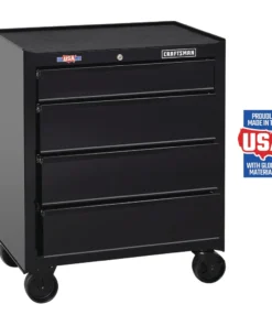 CRAFTSMAN Bottom Tool Cabinets 1000 Series 26.5-in W x 32.5-in H 4-Drawer Steel Rolling Tool Cabinet (Black)