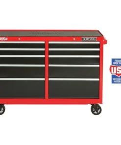 CRAFTSMAN Bottom Tool Cabinets 2000 Series 52-in W x 37.5-in H 10-Drawer Steel Rolling Tool Cabinet (Red)
