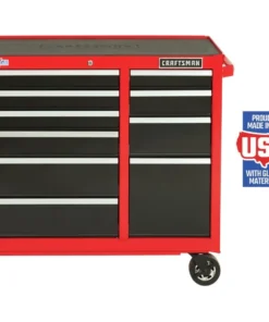 CRAFTSMAN Bottom Tool Cabinets 2000 Series 41-in W x 37.5-in H 10-Drawer Steel Rolling Tool Cabinet (Red)