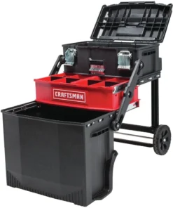 CRAFTSMAN Portable Tool Boxes 22-in 1-Drawer Black Plastic and Metal Wheels Lockable Tool Box -Craftsman Store 09051390