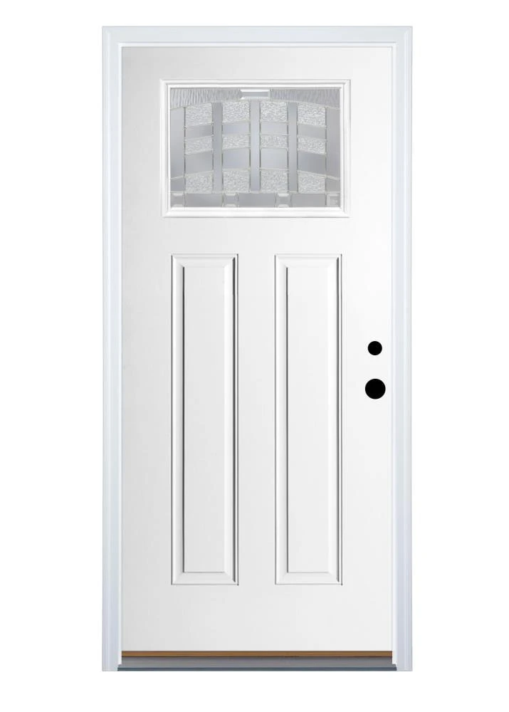 Therma-Tru Benchmark Doors Front Doors Emerson 36-in x 80-in Fiberglass Craftsman Left-Hand Inswing Ready to paint Unfinished Prehung Single Front Door with Brickmould 1 Therma-Tru Benchmark Doors Front Doors Emerson 36-in x 80-in Fiberglass Craftsman Left-Hand Inswing Ready to paint Unfinished Prehung Single Front Door with Brickmould