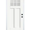 Therma-Tru Benchmark Doors Front Doors 36-in x 80-in Fiberglass Craftsman Left-Hand Inswing Ready To Paint Unfinished Prehung Single Front Door with Brickmould Insulating Core ENERGY STAR Northern Zone ENERGY STAR North/Central Zone ENERGY STAR South/Central Zone ENERGY STAR Southern Zone