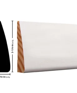 ReliaBilt Window & Door Moulding 11/16-in x 2-1/4-in 2-1/4-in x 10-ft Primed Wood Casing -Craftsman Store 09122037