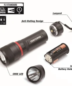 CRAFTSMAN Flashlights LED flashlight 350-Lumen LED Flashlight (Battery Included) -Craftsman Store 09213313