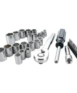 CRAFTSMAN Mechanics Tool Sets 33-Piece Standard (SAE) and Metric Combination Polished Chrome Mechanics Tool Set (3/8-in)