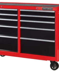 CRAFTSMAN Bottom Tool Cabinets 2000 Series 52-in W x 37.5-in H 10-Drawer Steel Rolling Tool Cabinet (Red) -Craftsman Store 09223758 scaled