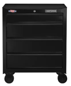 CRAFTSMAN Bottom Tool Cabinets 1000 Series 26.5-in W x 32.5-in H 4-Drawer Steel Rolling Tool Cabinet (Black) -Craftsman Store 09223817 scaled