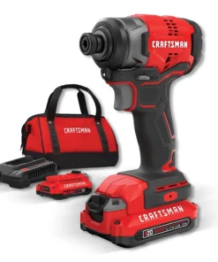 CRAFTSMAN Impact Drivers V20 20-volt Max Variable Speed Brushless Cordless Impact Driver (2-Batteries Included)