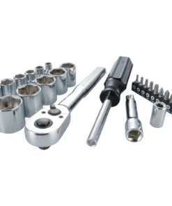 CRAFTSMAN Mechanics Tool Sets 24-Piece Standard (SAE) Polished Chrome Mechanics Tool Set (3/8-in;)