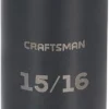 CRAFTSMAN Impact Sockets & Impact Socket Sets Standard (SAE) 1/2-in Drive 15/16-in 6-point Impact Socket