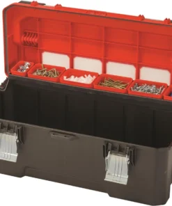 CRAFTSMAN Portable Tool Boxes PRO 26-in Red Plastic Lockable Tool Box -Craftsman Store 09229625