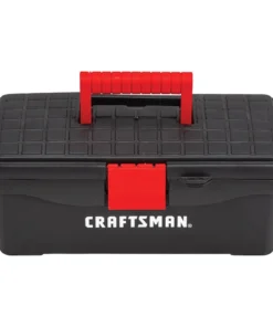 CRAFTSMAN Portable Tool Boxes 13-in (No Drawer Slides) Red Plastic Lockable Tool Box