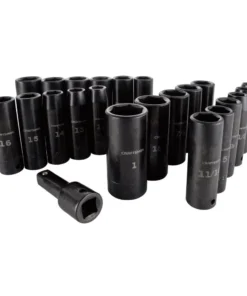 CRAFTSMAN Impact Sockets & Impact Socket Sets 23-Piece Standard (SAE) and Metric Combination 1/2-in Drive Set 6-Point Impact Socket Set