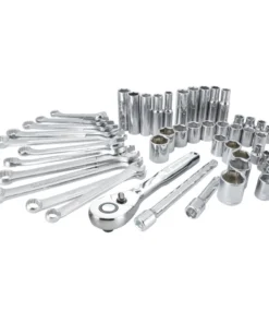 CRAFTSMAN Mechanics Tool Sets 47-Piece Standard (SAE) and Metric Combination Polished Chrome Mechanics Tool Set (3/8-in)