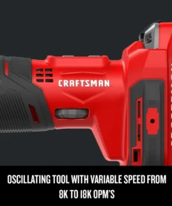 CRAFTSMAN Oscillating Tool Kits V20 15-Piece 20-volt Max Variable Speed Oscillating Multi-Tool Kit with Soft Case (1-Battery Included) -Craftsman Store 09239419