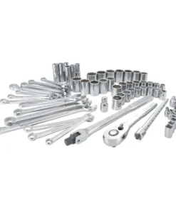 CRAFTSMAN Mechanics Tool Sets 66-Piece Standard (SAE) and Metric Combination Polished Chrome Mechanics Tool Set (3/8-in)