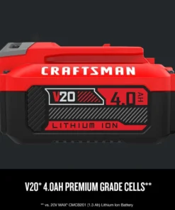 CRAFTSMAN Power Tool Batteries & Chargers V20 20-Volt Max 4 Amp-Hour Lithium Power Tool Battery -Craftsman Store 09241744