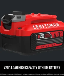 CRAFTSMAN Power Tool Batteries & Chargers V20 20-Volt Max 4 Amp-Hour Lithium Power Tool Battery -Craftsman Store 09241745