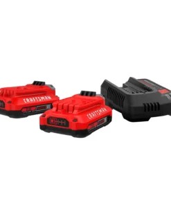 CRAFTSMAN Power Tool Batteries & Chargers V20 20-Volt Max 2-Pack 2 Amp-Hour Lithium Power Tool Battery Kit (Charger Included)