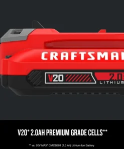 CRAFTSMAN Power Tool Batteries & Chargers V20 20-Volt Max 2 Amp-Hour Lithium Power Tool Battery 11 CRAFTSMAN Power Tool Batteries & Chargers V20 20-Volt Max 2 Amp-Hour Lithium Power Tool Battery -Craftsman Store 09241756