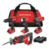 CRAFTSMAN Power Tool Combo Kits V20 4-Tool 20-Volt Max Power Tool Combo Kit with Soft Case (2-Batteries Included and Charger Included)