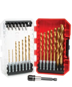 CRAFTSMAN Twist Drill Bits 21-Piece Assorted x Set Titanium Twist Drill Bit Set