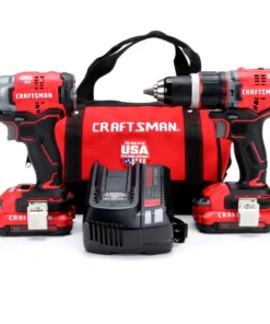 CRAFTSMAN Power Tool Combo Kits V20 2-Tool 20-Volt Max Brushless Power Tool Combo Kit with Soft Case (2-Batteries Included and Charger Included) -Craftsman Store 09613574