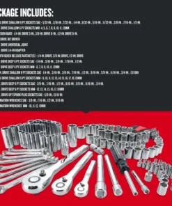 CRAFTSMAN Mechanics Tool Sets 135-Piece Standard (SAE) and Metric Combination Polished Chrome Mechanics Tool Set (1/4-in; 3/8-in) 8 CRAFTSMAN Mechanics Tool Sets 135-Piece Standard (SAE) and Metric Combination Polished Chrome Mechanics Tool Set (1/4-in; 3/8-in) -Craftsman Store 09705262