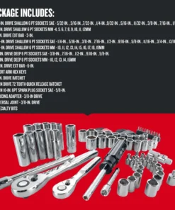 CRAFTSMAN Mechanics Tool Sets 83-Piece Standard (SAE) and Metric Combination Polished Chrome Mechanics Tool Set (1/4-in; 3/8-in) -Craftsman Store 09705263