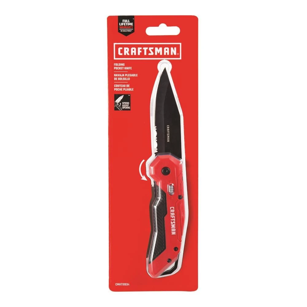 CRAFTSMAN Pocket Knives 4.31-in High Carbon Stainless Steel Black Oxide Pocket Knife 5 CRAFTSMAN Pocket Knives 4.31-in High Carbon Stainless Steel Black Oxide Pocket Knife - Image 5