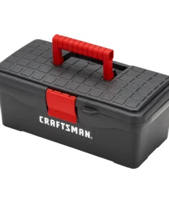 CRAFTSMAN Portable Tool Boxes 13-in (No Drawer Slides) Red Plastic Lockable Tool Box -Craftsman Store 09729741