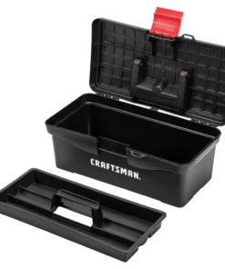 CRAFTSMAN Portable Tool Boxes 13-in (No Drawer Slides) Red Plastic Lockable Tool Box -Craftsman Store 09729744
