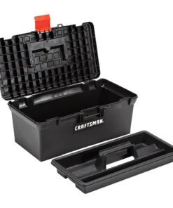 CRAFTSMAN Portable Tool Boxes 16-in Black Plastic Lockable Tool Box -Craftsman Store 09729824