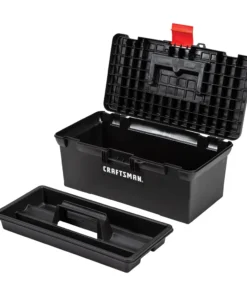 CRAFTSMAN Portable Tool Boxes 16-in Black Plastic Lockable Tool Box -Craftsman Store 09729826