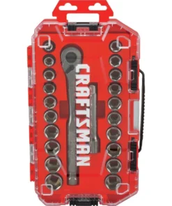 CRAFTSMAN Mechanics Tool Sets 22-Piece Standard (SAE) and Metric Combination Gunmetal Chrome Mechanics Tool Set -Craftsman Store 09736802