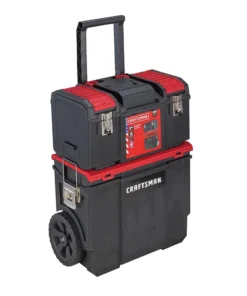 CRAFTSMAN Portable Tool Boxes DIY 19-in Red Plastic Wheels Lockable Tool Box -Craftsman Store 09737834