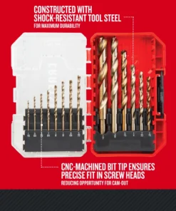 CRAFTSMAN Twist Drill Bits 14-Piece Assorted x Set Gold Ferrous Coated Hss Twist Drill Bit Set 12 CRAFTSMAN Twist Drill Bits 14-Piece Assorted x Set Gold Ferrous Coated Hss Twist Drill Bit Set -Craftsman Store 09743846