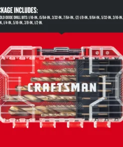 CRAFTSMAN Twist Drill Bits 14-Piece Assorted x Set Gold Ferrous Coated Hss Twist Drill Bit Set 13 CRAFTSMAN Twist Drill Bits 14-Piece Assorted x Set Gold Ferrous Coated Hss Twist Drill Bit Set -Craftsman Store 09743847