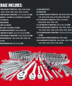 CRAFTSMAN Mechanics Tool Sets 189-Piece Standard (SAE) and Metric Combination Polished Chrome Mechanics Tool Set (1/4-in; 3/8-in) 8 CRAFTSMAN Mechanics Tool Sets 189-Piece Standard (SAE) and Metric Combination Polished Chrome Mechanics Tool Set (1/4-in; 3/8-in) -Craftsman Store 09748262
