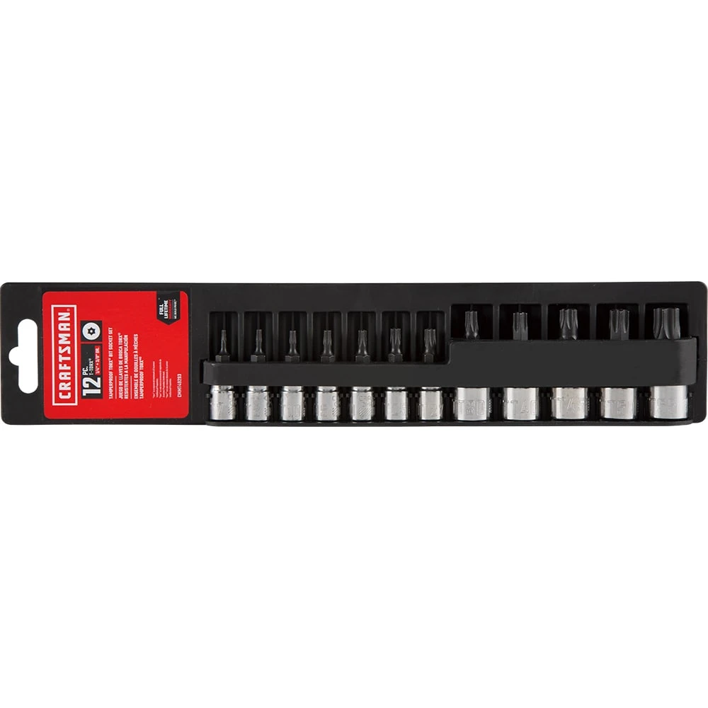 CRAFTSMAN Driver Sockets & Sets 12-Piece 1/4-in; 3/8-in Drive Set Tamper-Proof Torx Bit Torx Driver Socket Set 3 CRAFTSMAN Driver Sockets & Sets 12-Piece 1/4-in; 3/8-in Drive Set Tamper-Proof Torx Bit Torx Driver Socket Set - Image 3