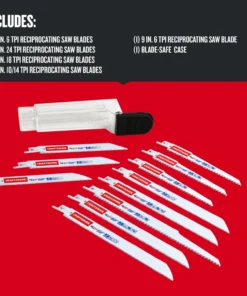 CRAFTSMAN Reciprocating Saw Blades 11-Pack Bi-Metal Set Wood/Metal Cutting Reciprocating Saw Blade Set -Craftsman Store 09865987