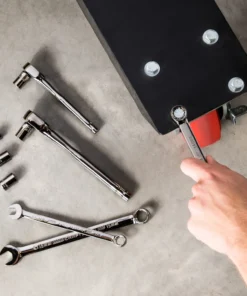 CRAFTSMAN Mechanics Tool Sets 121-Piece Standard (SAE) and Metric Combination Gunmetal Chrome Mechanics Tool Set (1/4-in; 3/8-in) -Craftsman Store 09888253 scaled