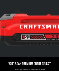 CRAFTSMAN Power Tool Batteries & Chargers V20 20-Volt Max 2-Pack 2 Amp-Hour Lithium Power Tool Battery Kit (Charger Included) 10 CRAFTSMAN Power Tool Batteries & Chargers V20 20-Volt Max 2-Pack 2 Amp-Hour Lithium Power Tool Battery Kit (Charger Included) -Craftsman Store 09889727