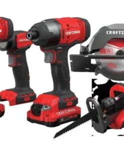 CRAFTSMAN Power Tool Combo Kits V20 6-Tool 20-Volt Max Power Tool Combo Kit with Soft Case (2-Batteries Included and Charger Included) -Craftsman Store 09986186