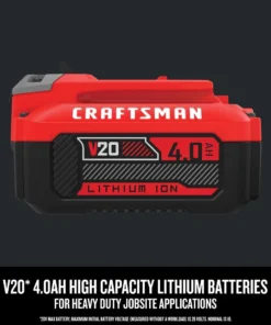 CRAFTSMAN Power Tool Batteries & Chargers V20 20-Volt Max 2-Pack 4 Amp-Hour; 4 Amp-Hour Lithium Power Tool Battery -Craftsman Store 10145269