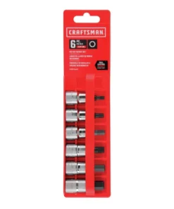 CRAFTSMAN Driver Sockets & Sets 6-Piece 3/8-in Drive Set Hex Bit Metric Driver Socket Set -Craftsman Store 10160738