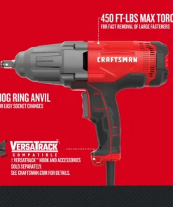 CRAFTSMAN Impact Wrenches 7.5 Amps Variable Speed 1/2-in Drive Corded Impact Wrench (Tool Only) -Craftsman Store 10216065