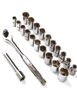 CRAFTSMAN Mechanics Tool Sets 22-Piece Standard (SAE) and Metric Combination Gunmetal Chrome Mechanics Tool Set -Craftsman Store 10266794