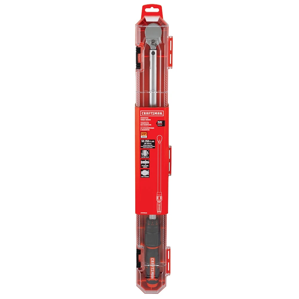 CRAFTSMAN Torque Wrenches 1/2-in Drive Click Torque Wrench (50-ft lb to 250-ft lb) 4 CRAFTSMAN Torque Wrenches 1/2-in Drive Click Torque Wrench (50-ft lb to 250-ft lb) - Image 4