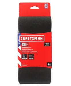 CRAFTSMAN Power Tool Sandpaper 4 In x 36 In Z/O Belt 120 Grt 2pk 2-Piece Zirconia Alumina 120-Grit Belt Sandpaper